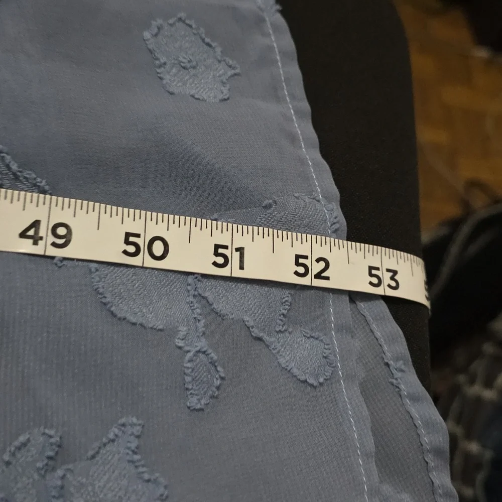 Simplee Women's Maxi Dress Blue Floral Smocked Elastic Waist Lined BoHo Sz S EUC - Picture 12 of 12